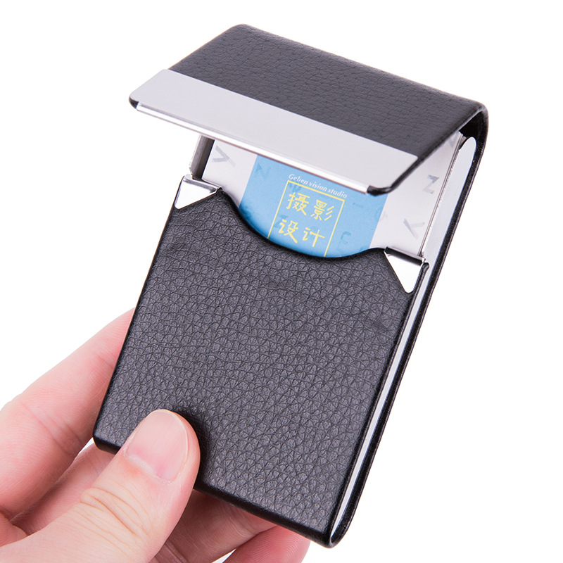 Travel Wallet Slim - Porte-cartes de visite en cuir PU