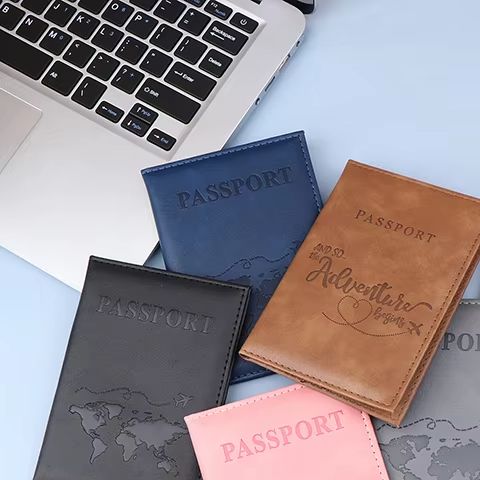 Travel Wallet Slim - Couverture de passeport unisexe en cuir