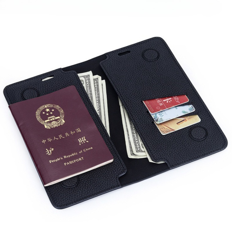 Travel Wallet Slim - Portefeuille de passeport fin et minimaliste
