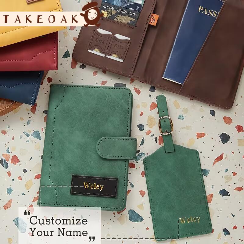Travel Accessories Hong Kong - Porte-passeport en cuir personnalisé avec nom