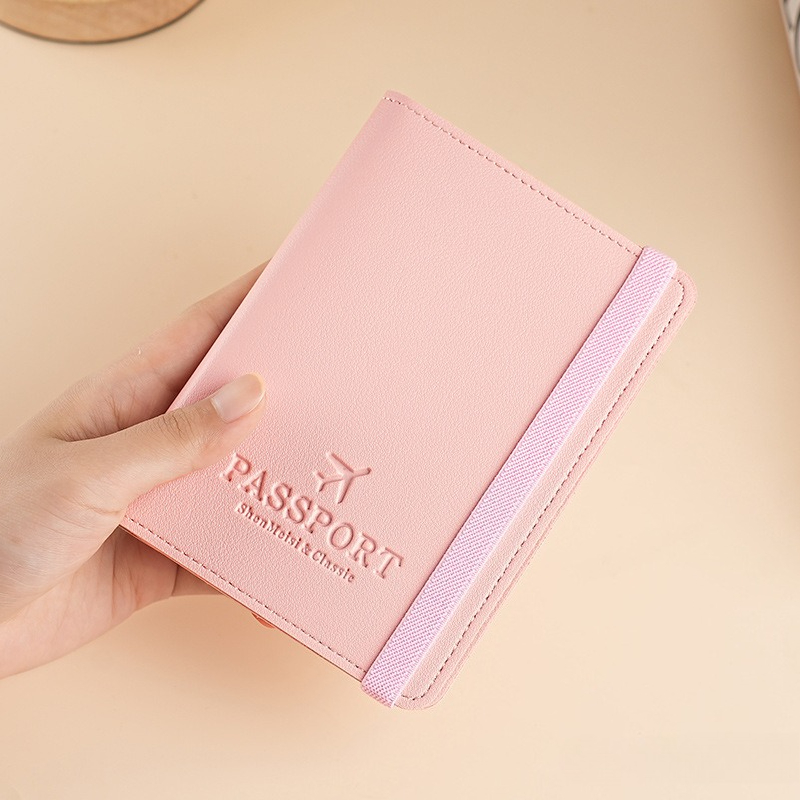 Travel Wallet Slim - Housse de passeport en cuir PU,