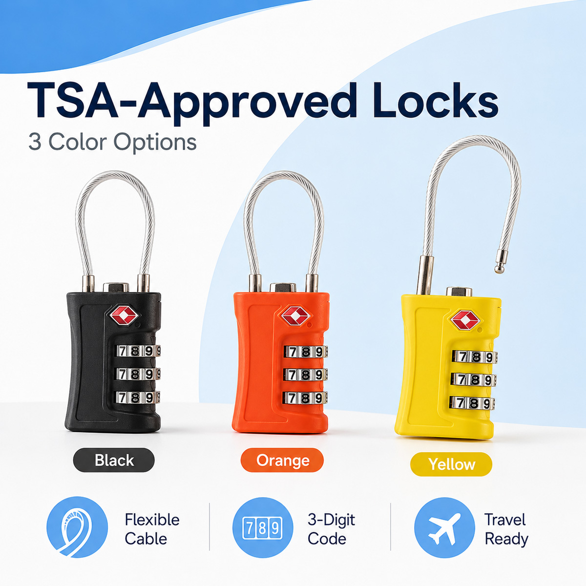 Cadenas à câble à combinaison  - Cable Lock Combination avis et prix