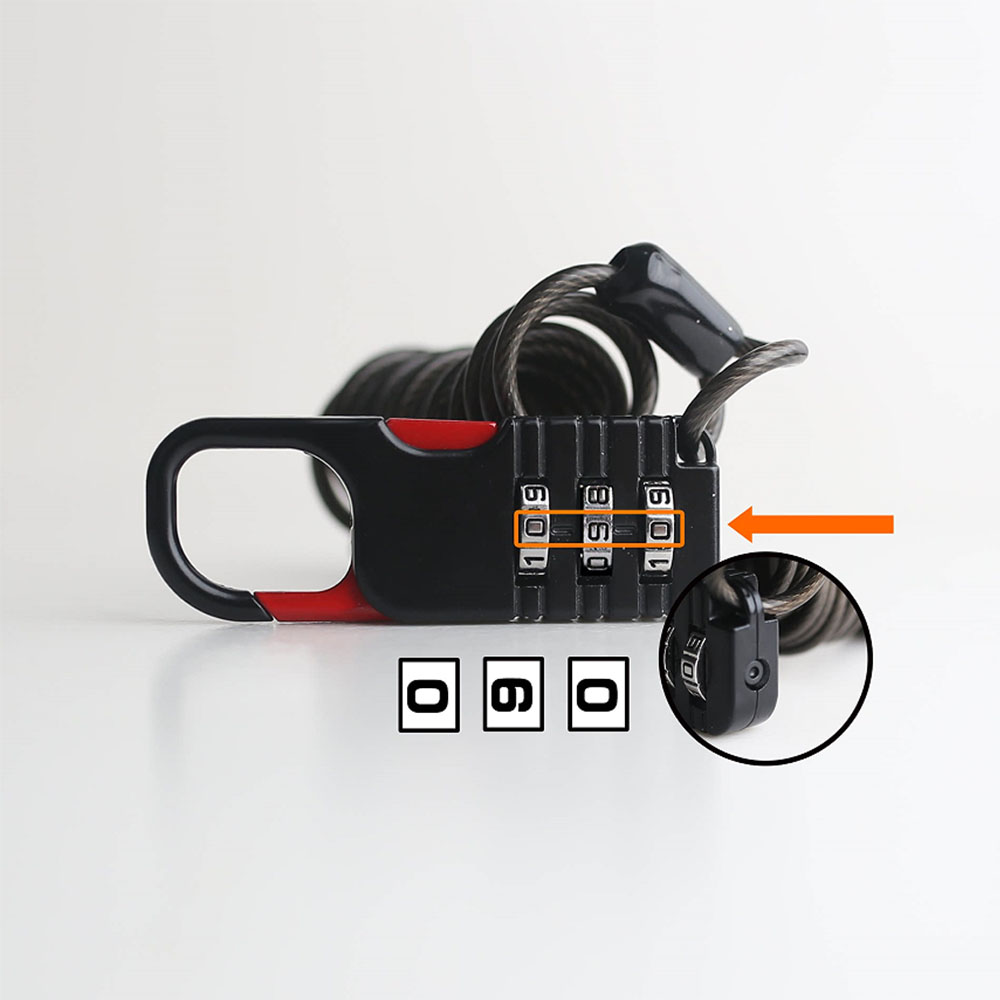 Cadenas à combinaison à 3 chif - Cable Lock Combination avis et prix