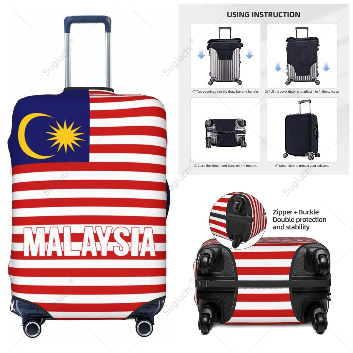 Housse de bagage drapeau malai - Travel Accessories Malaysia avis et prix