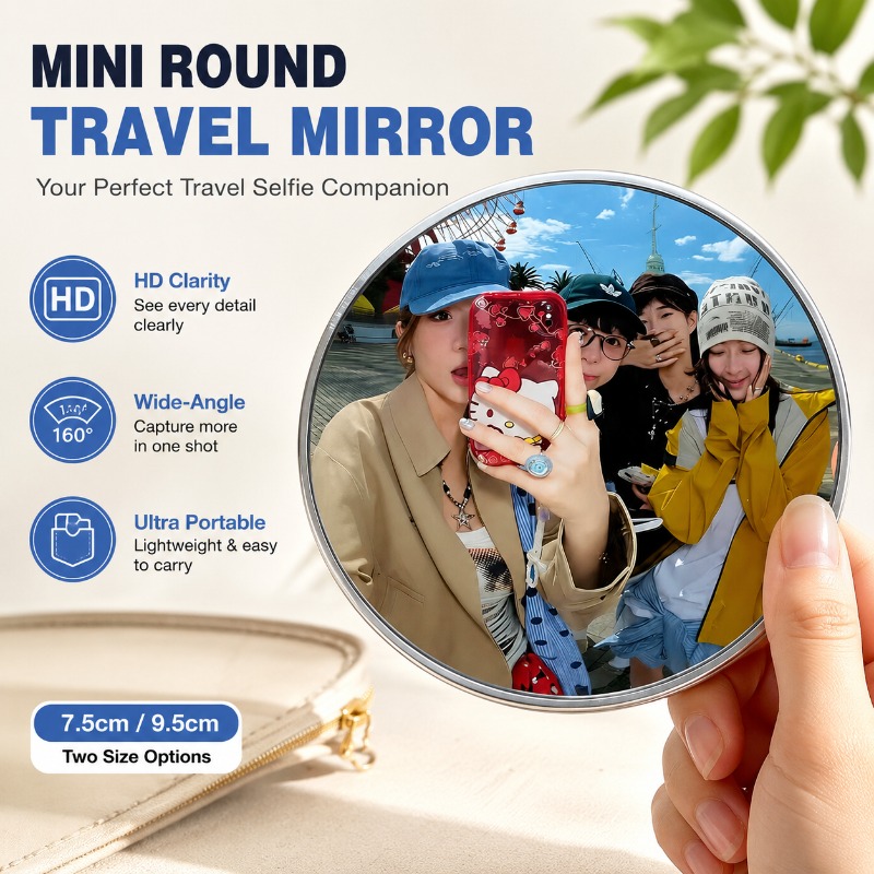 Miroir Convexe Rond Portable,  - Travel Accessories Gadget avis et prix